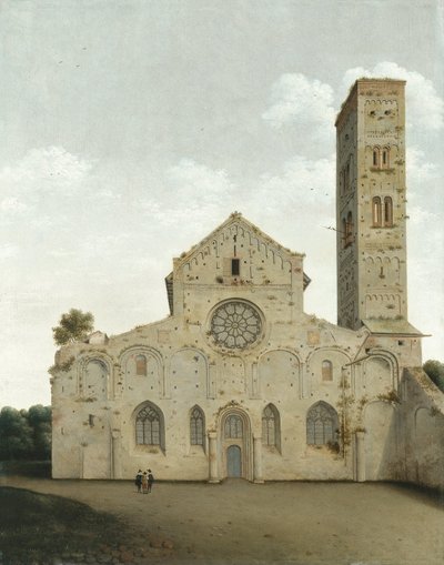 La facciata ovest della chiesa di Santa Maria a Utrecht da Pieter Janszoon Saenredam